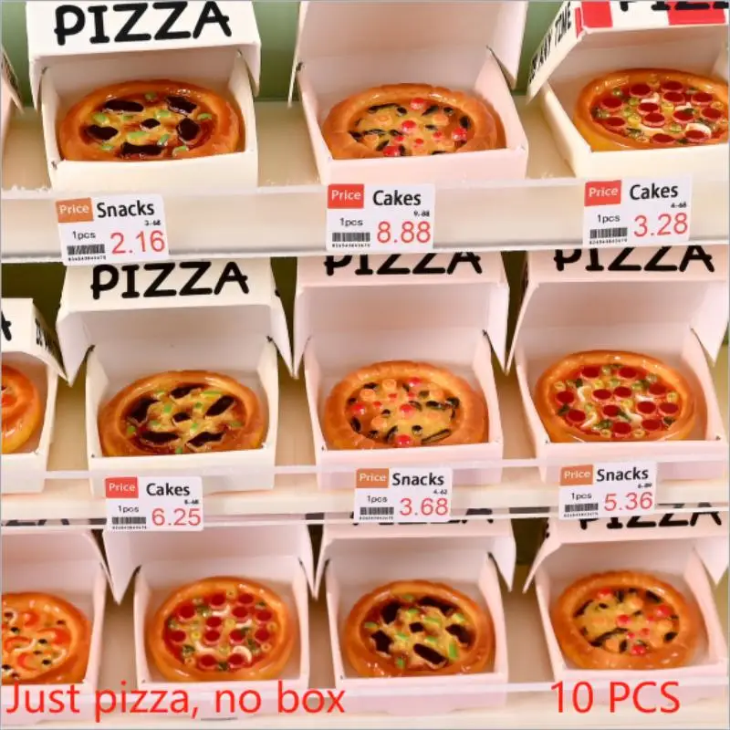 Kids Toys Kitchen - 10 PCS Puppenhaus Miniatur Simulierte Pizza