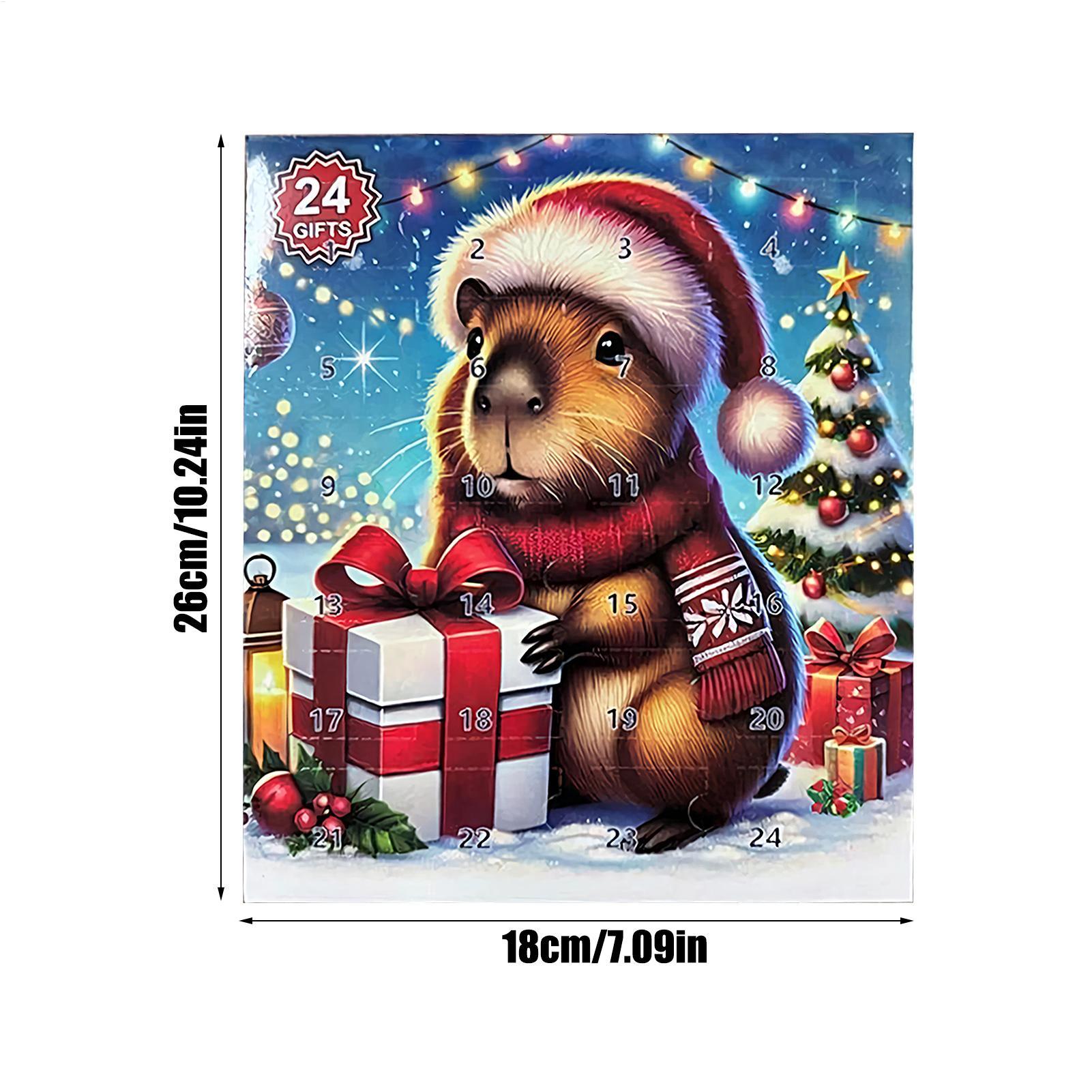 Kids Toys Christmas 2025 - -Weihnachtskalender Countdown 2025, Capybara-Figur, Advent-Spielzeug für