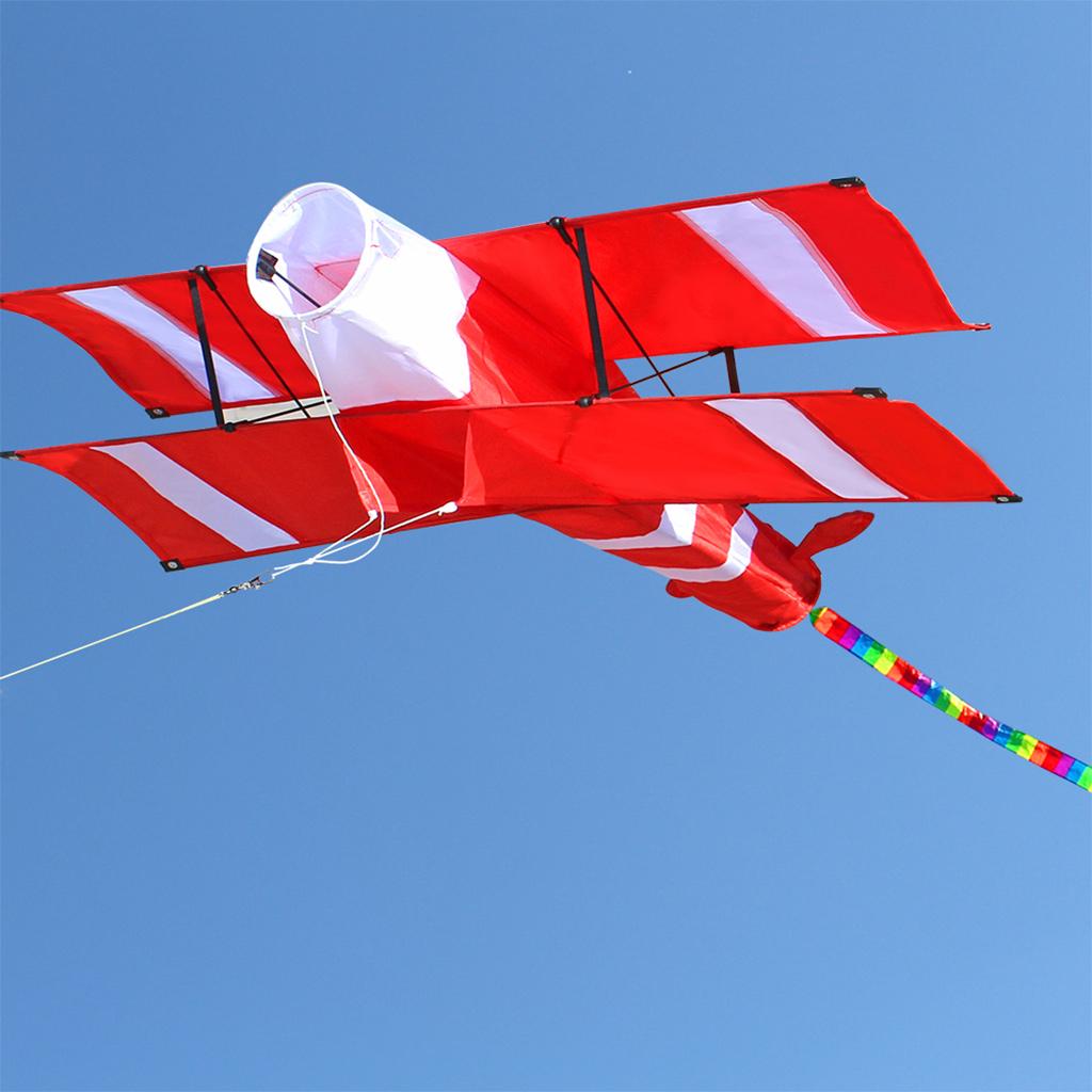 Kite Wind Outdoor - 3D-Flugzeugdrachen, einzeiliges Flugzeug, langer Schwanz, riesige