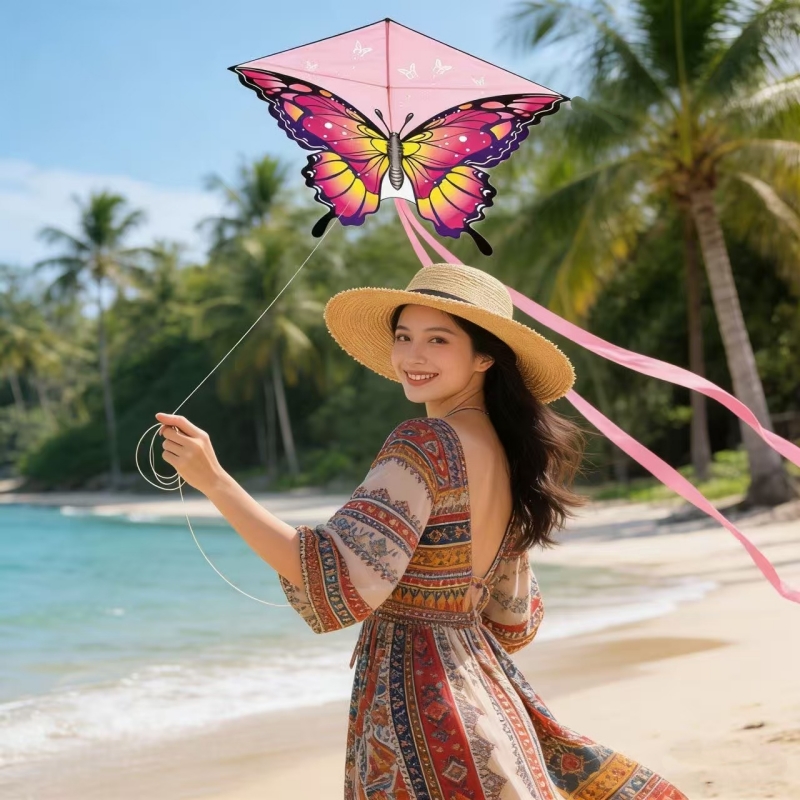 Kite Wind Outdoor - 140 cm große Schmetterlingsdrachen, Flugdrachen für
