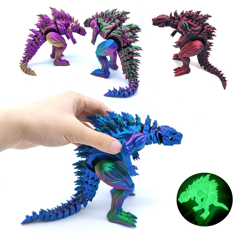 Kids Toys Dinosaur - 3D-gedruckte Muskel-Dinosaurier-Actionfigur Mini-Spielzeug Monsterfigur mit Beweglichen