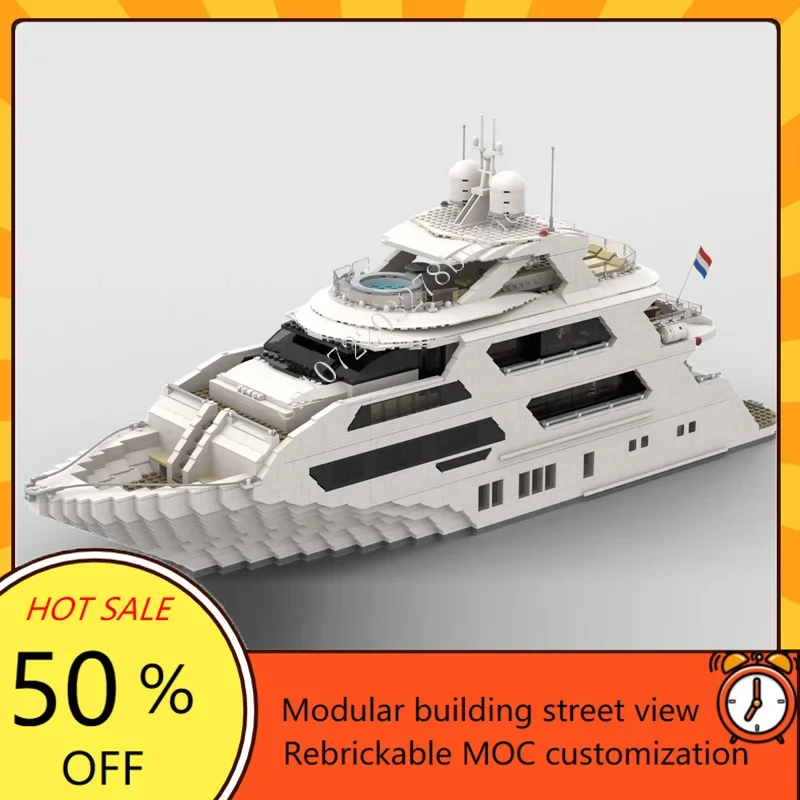 Kids Toys Xmas - 4657PCS Custom MOC Super Yacht Kriegsschiff
