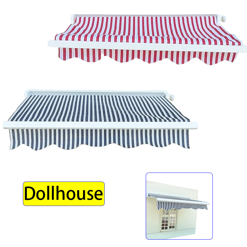 Kids Toys Home - 1/12 Puppenhaus Simulation Markise Modell Puppenhaus