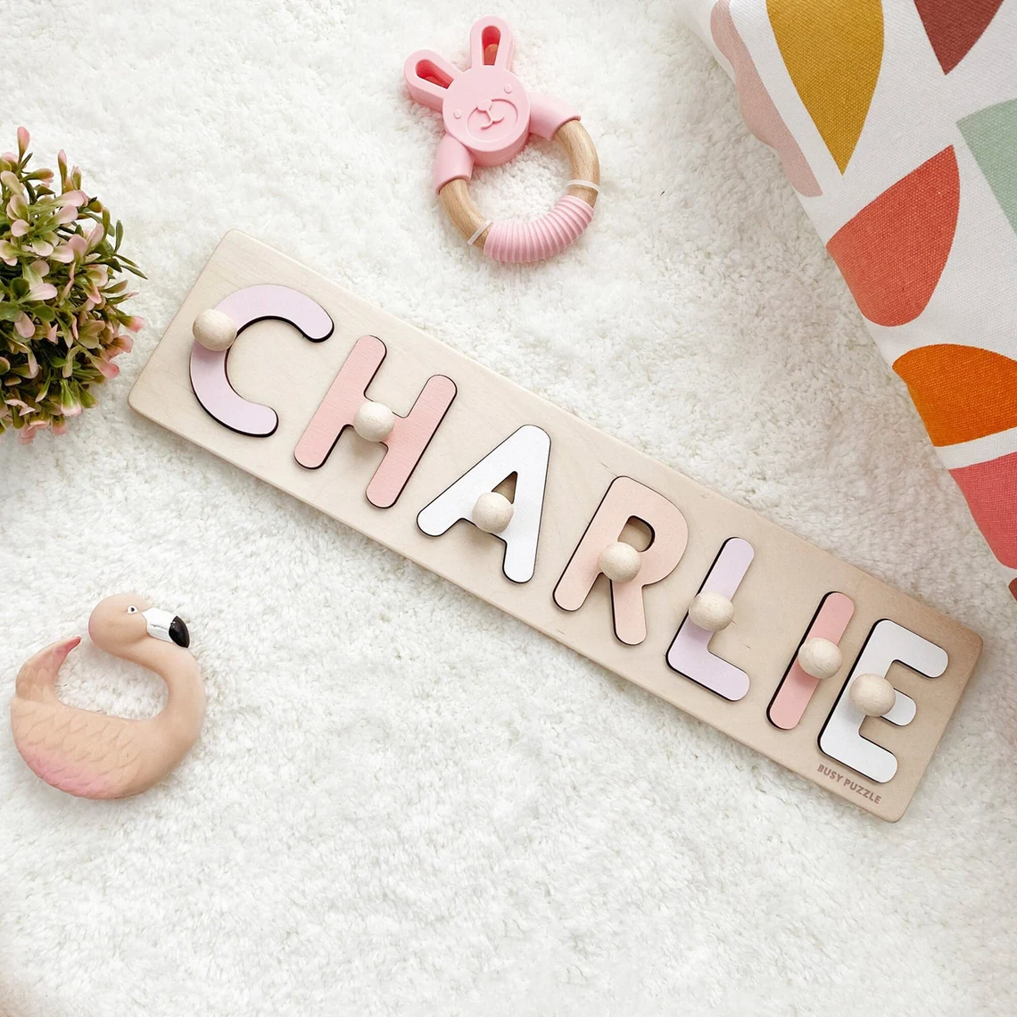 Kids Toys Xmas - Personalisiertes Namenspuzzle mit Klammern | Neue