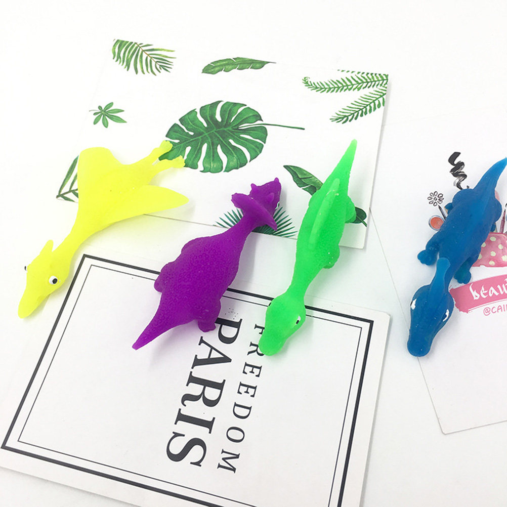 Kids Toys Dinosaur - 12 Stück Kinder-Fingerspielzeug, Gummi-Dinosaurier, Mini-Flugmodelle zum