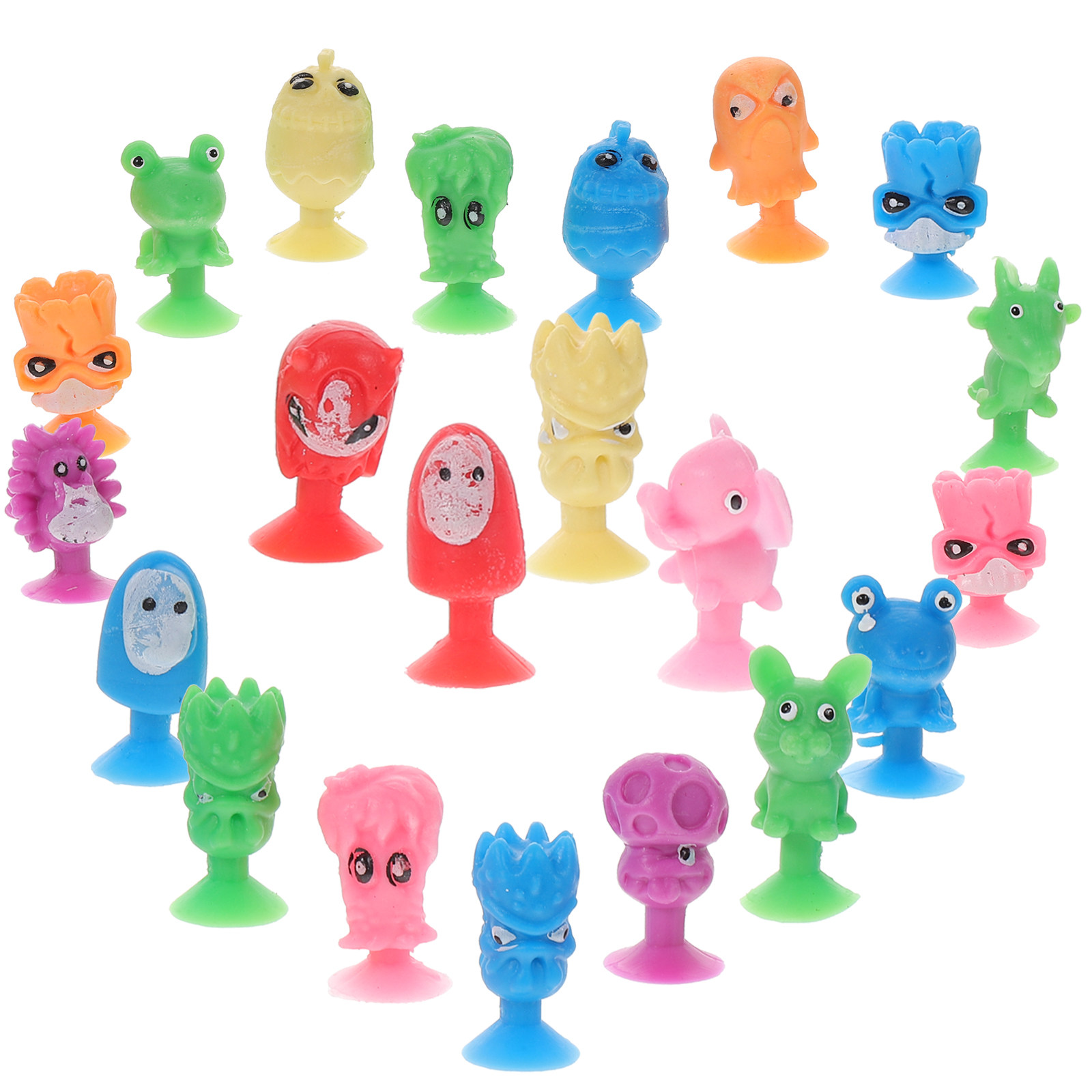 Kids Toys Home - 24 Stück Cartoon-Plastik-Mini-Tiersauger für Kinder und