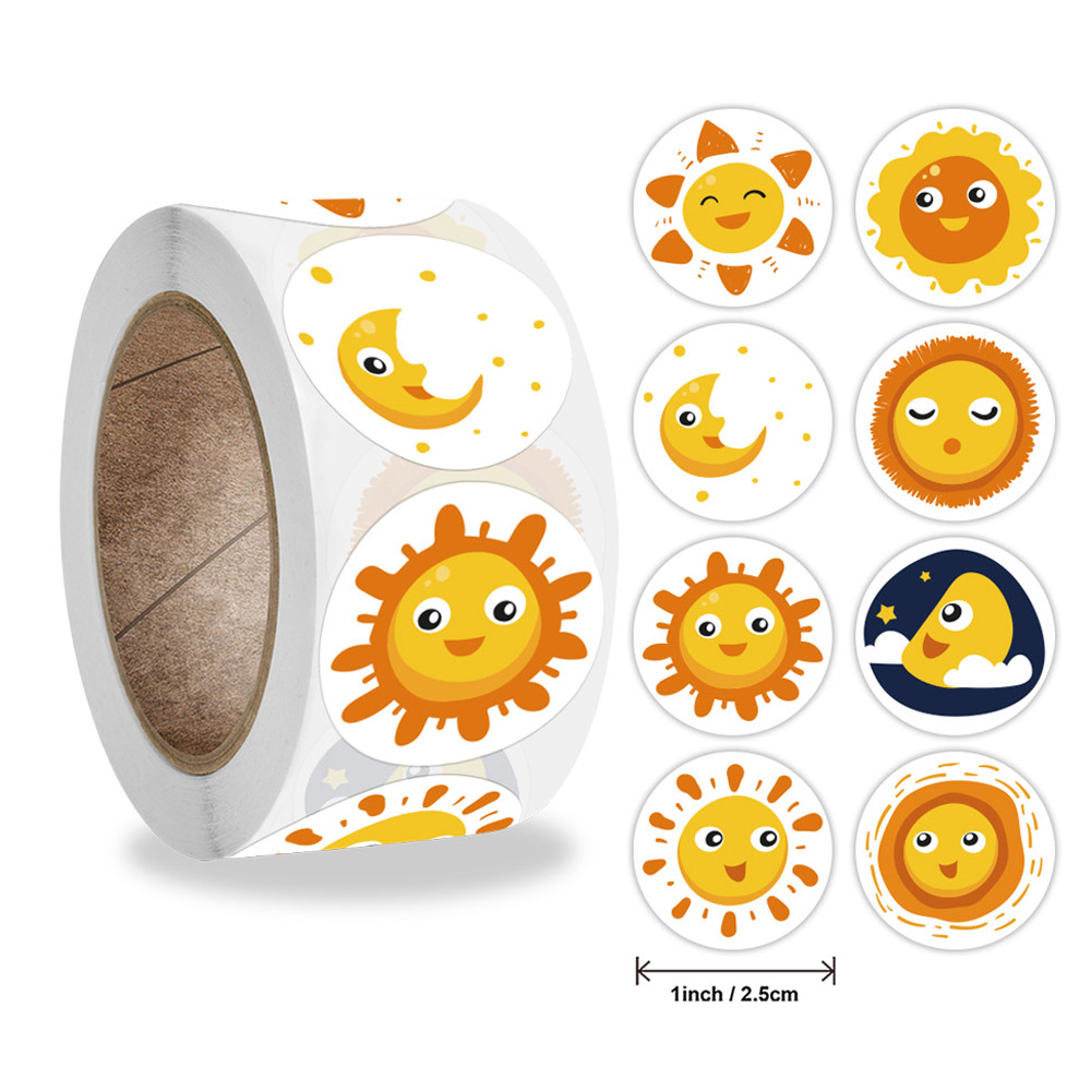 Kids Toys Yellow - 50-500 pcs Lächeln Gesicht Aufkleber für