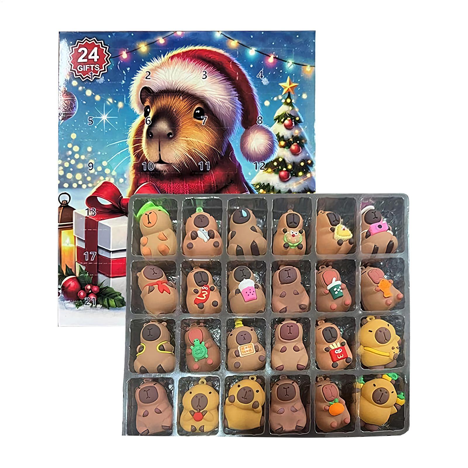 Kids Toys Christmas 2025 - # # Weihnachtskalender, Countdown 2025, Capybara-Figur,