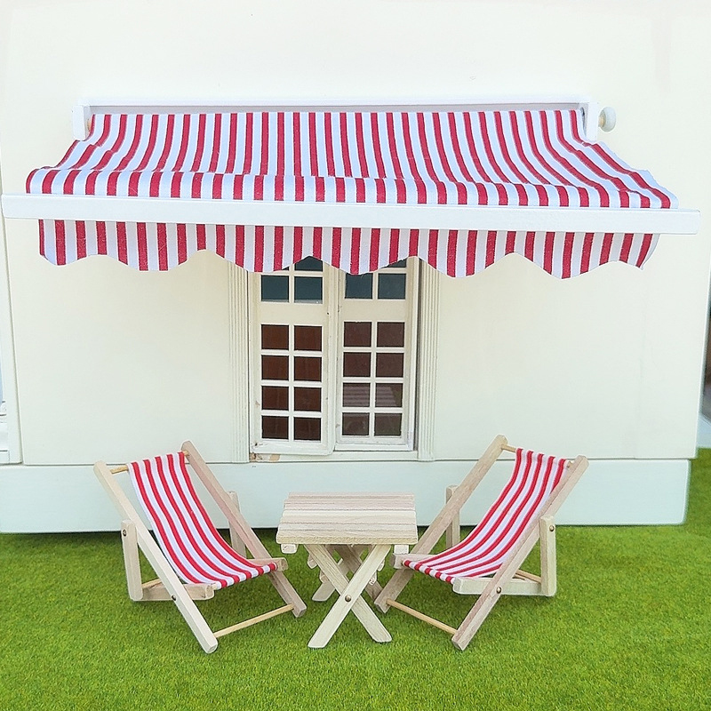 Kids Toys Home - 1/12 Puppenhaus Simulation Markise Modell Puppenhaus