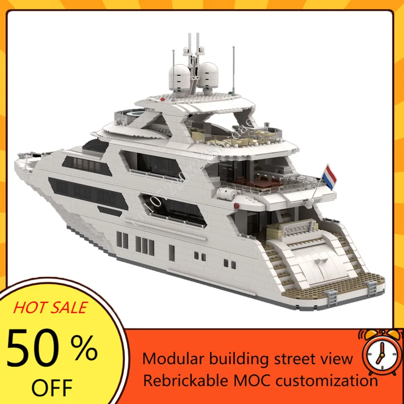 4657PCS Custom MOC Super Yacht – Kids Toys Xmas Bewertung und Preis