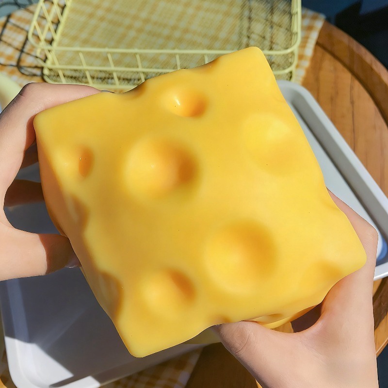 @Dark Yellow Cheese Cube Stres – Kids Toys Yellow Bewertung und Preis